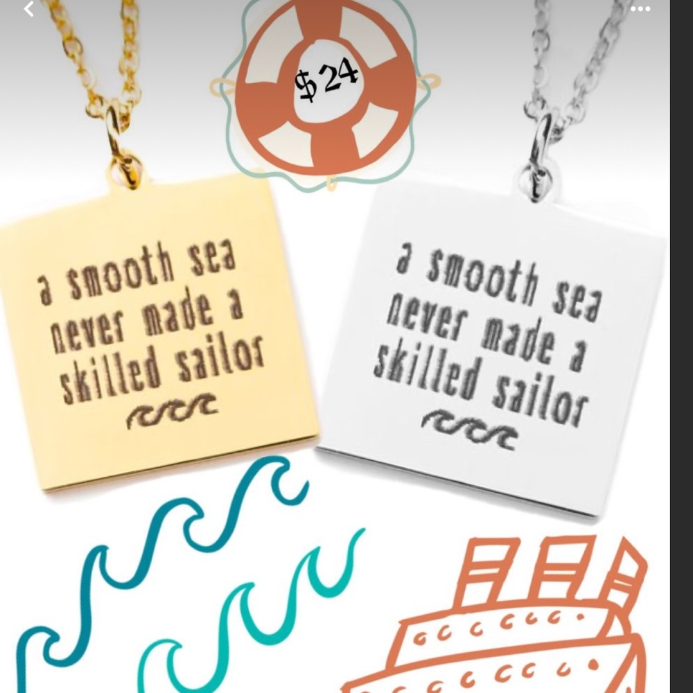 Plunder design a smooth sea silver necklace NIB